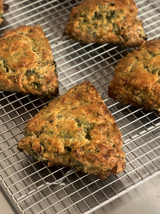 Kale, Parmesan & Golden Raisin Scone
